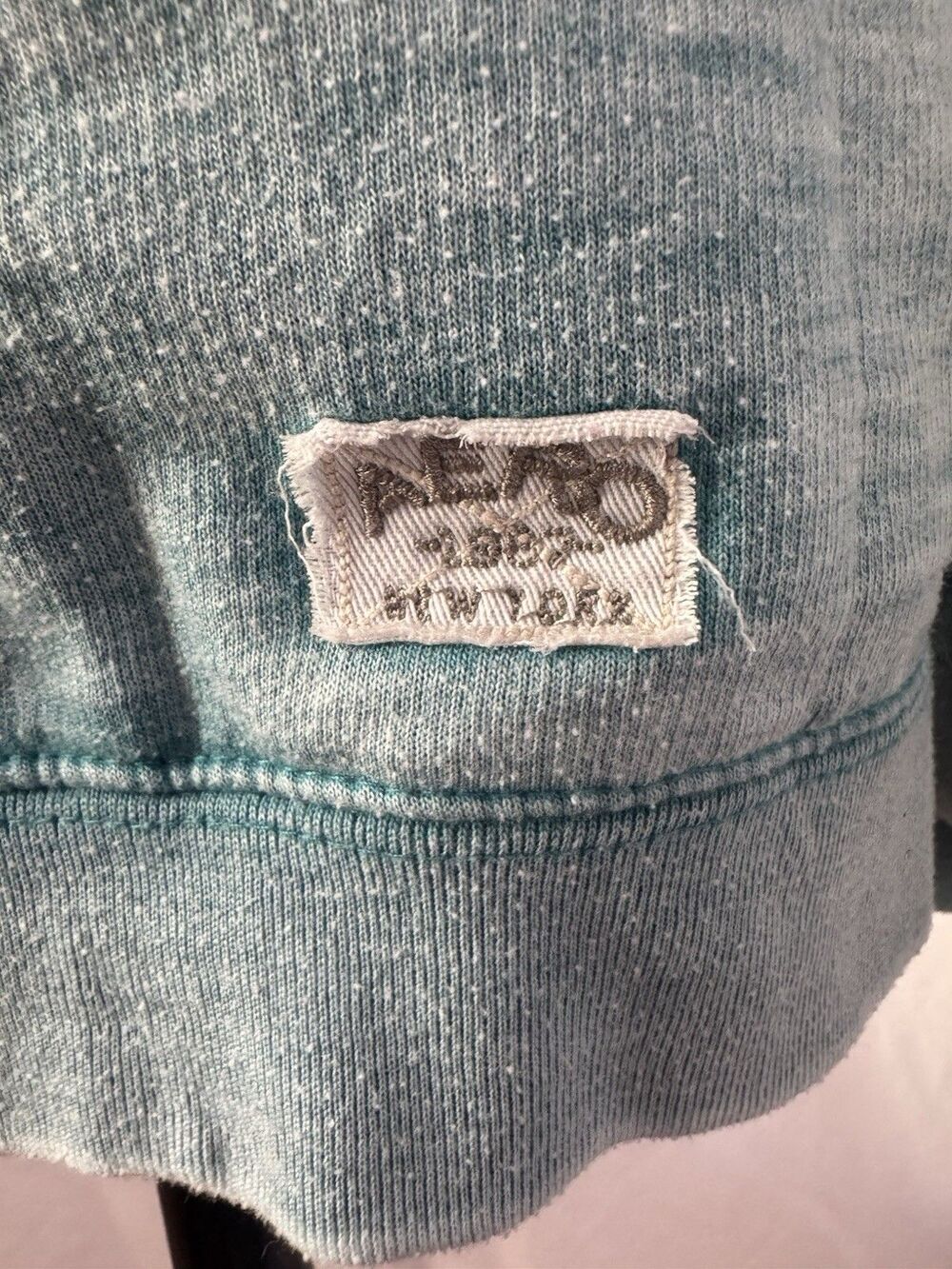 Aeropostale Teal Burnout Hoodie Women's XL 1987 W 34th NYC Back Embroidery Y2K - Picture 3 of 6